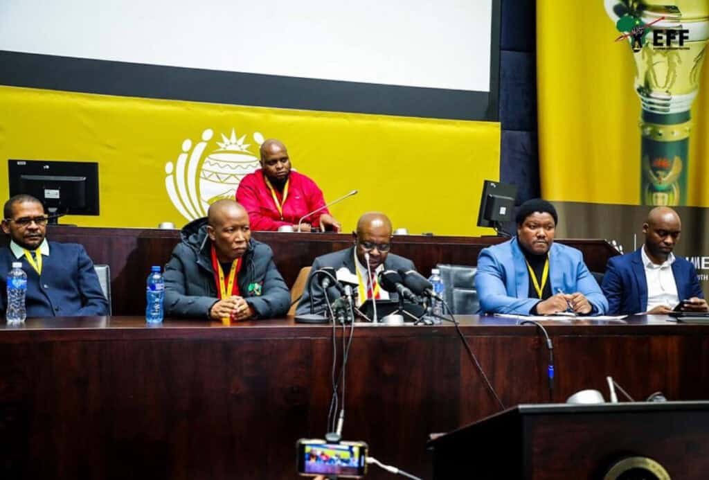 Tshifhiwa Matodzi's affidavit claims that he paid a R16 million bribe to EFF leaders to buy their silence over the VBS scandal. He says he paid a R5 million lump sum and R1 million monthly payments were made as part of this arrangement to a company called Sgameka on Floyd Shivambu's insistence.  (Photo: EFF).  