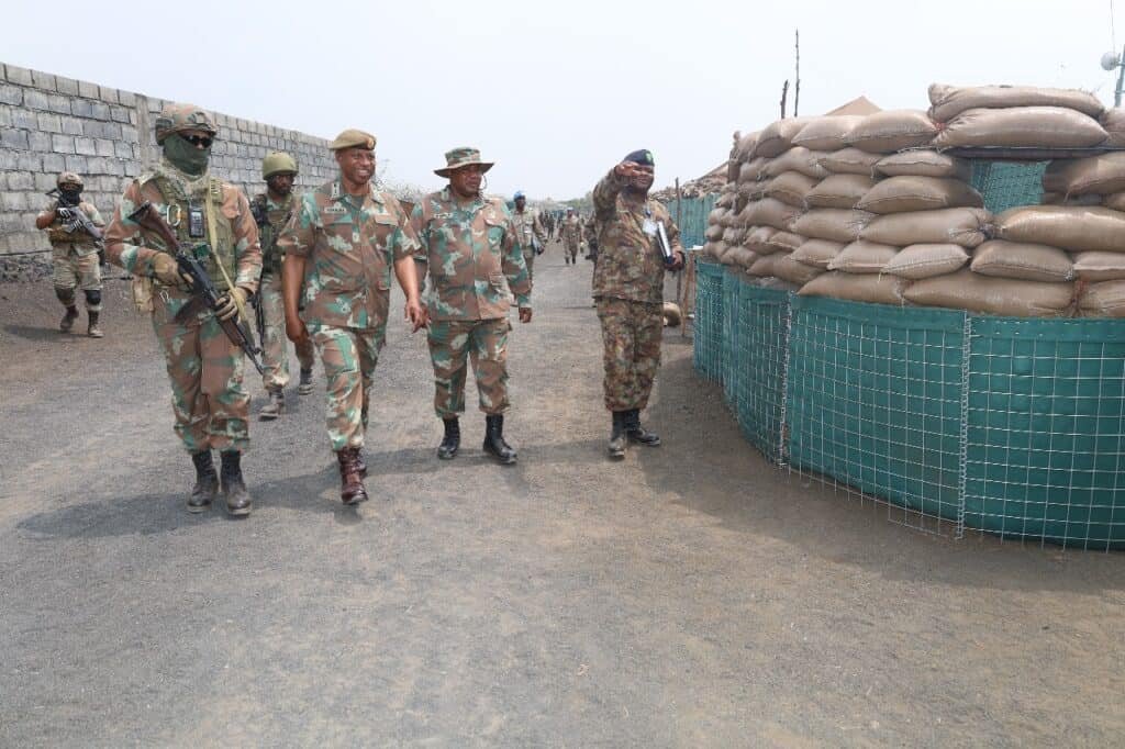 A South African National Defence Force (SANDF) Delegation Visits Deployed Troops in the Democratic Republic Of Congo on January 17.