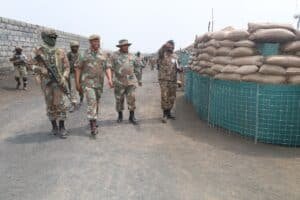 A South African National Defence Force (SANDF) Delegation Visits Deployed Troops in the Democratic Republic Of Congo on January 17.