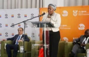 Minister Maropene Ramokgopa delivers the keynote address at the National Evaluation Seminar held from 19 to 20 November 2025