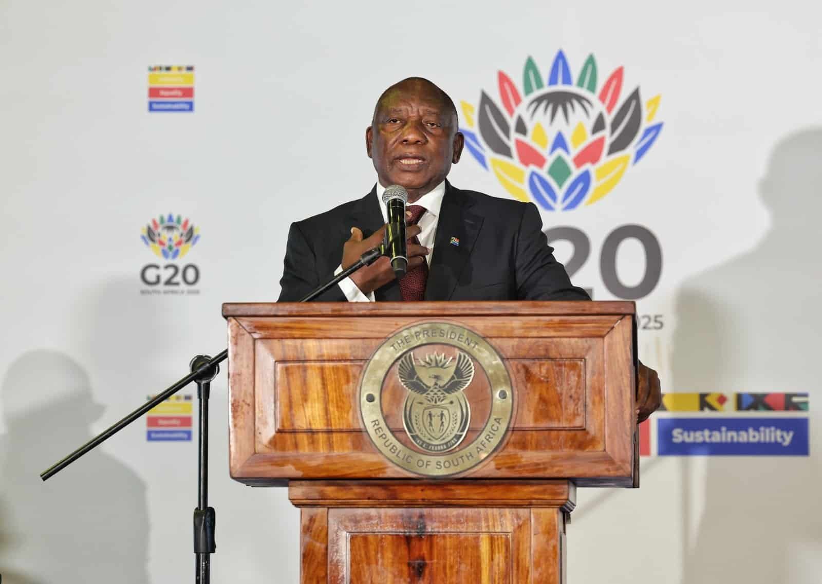 South African President Cyril Ramaphosa at G20