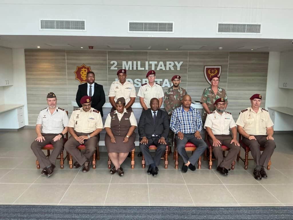 Deputy Minister of Defence and Military Veterans Bantu Holomisa at the outh African Military Health Service (SAMHS) Hospital