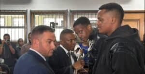 Bellarmine Mugabe and co-accused Tobias Mugabe Matonhdze made a brief appearance in the Alexandra Magistrate’s Court on Monday.