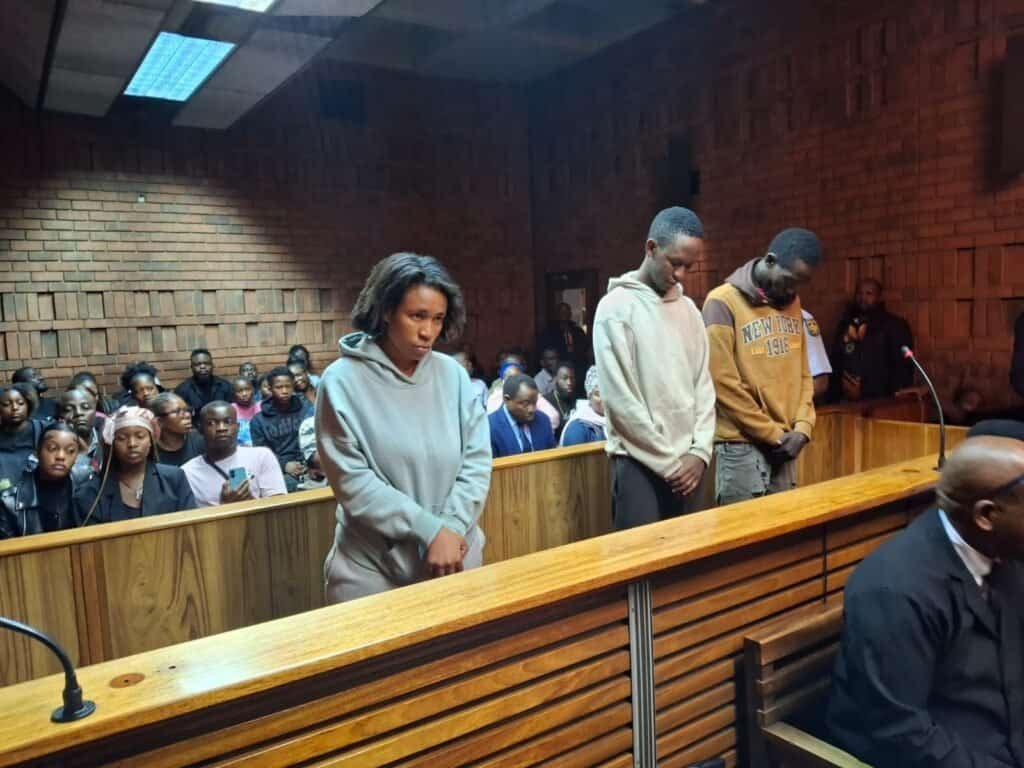 Dikeledi Tears Mphala, Goitsione Machidi and McClaren Mushwana face charges of premeditated murder and robbery with aggravating circumstances following the death of Isaac David Satlat in Pretoria West last week. Photo: NPA