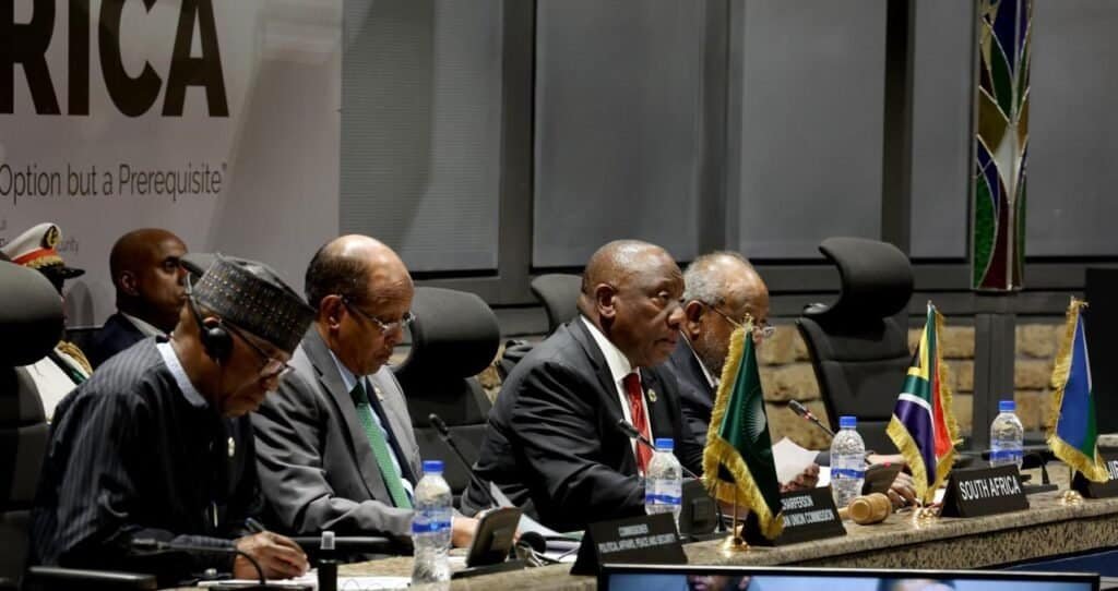 President Cyril Ramaphosa at the C5 Meeting at the level of Heads of State in Addis Ababa, Ethiopia.