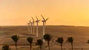 Renewable energy wind farm turbine