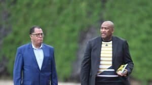 SAFA President Danny Jordaan and Sports Minister Gayton McKenzie