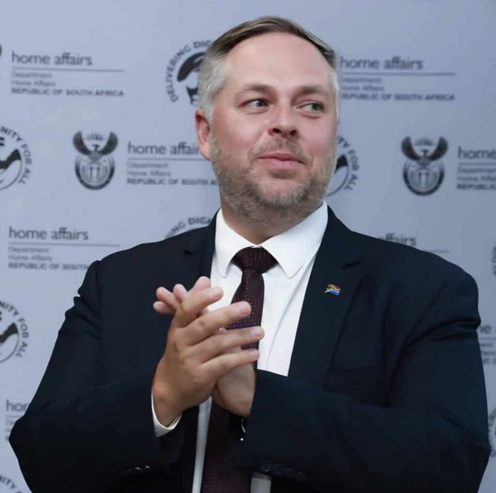 Home Affairs Minister Dr Leon Schreiber
