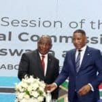 South African President Cyril Ramaphosa and Botswana President Duma Boko