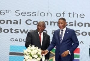 South African President Cyril Ramaphosa and Botswana President Duma Boko