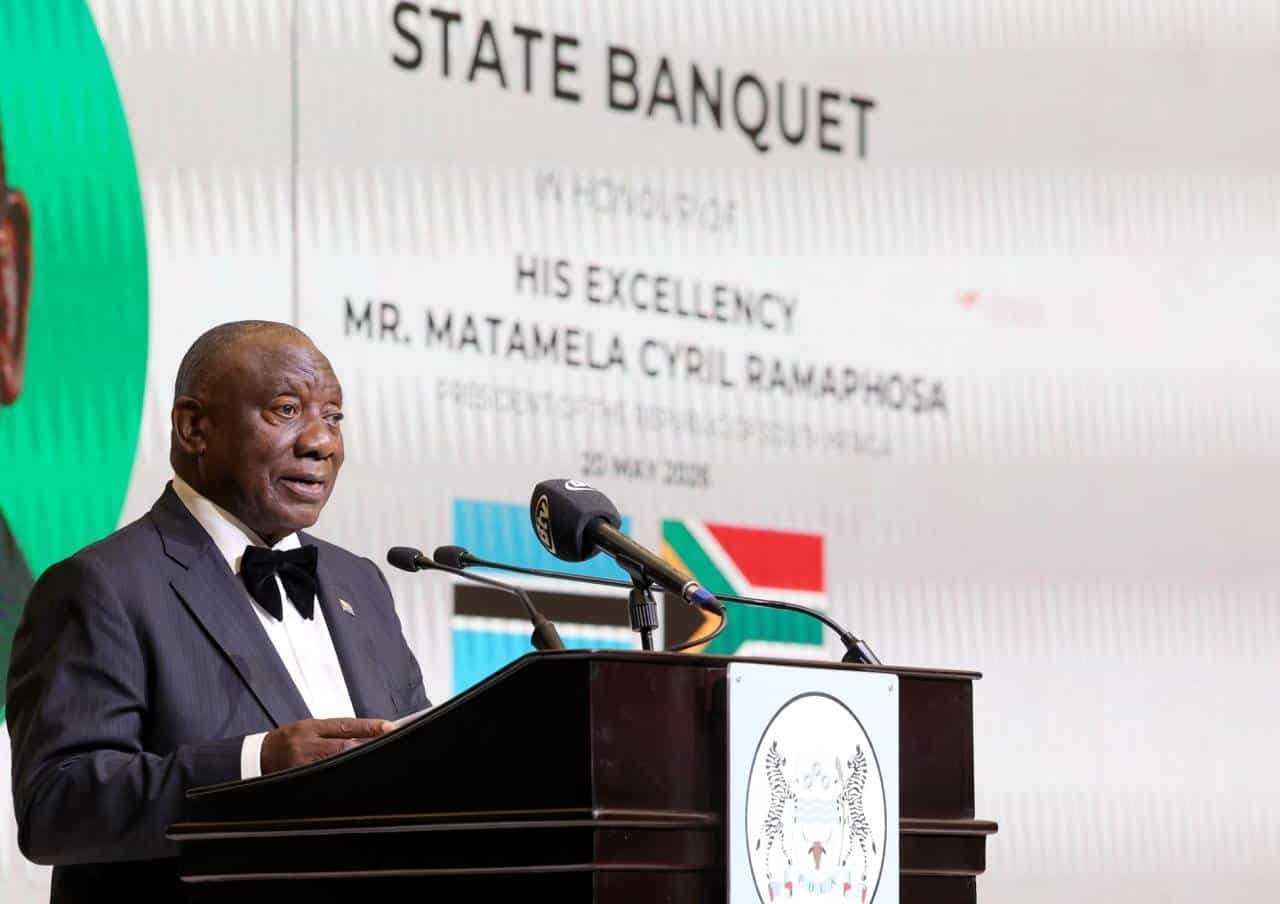President Cyril Ramaphosa at Botswana State Banquet