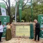 Minister Willie Aucamp Unveils the Kruger National Park Centenary Plaque