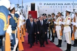 Pakistani Prime Minister Shehbaz Sharif arrives in Beijing, capital of China,