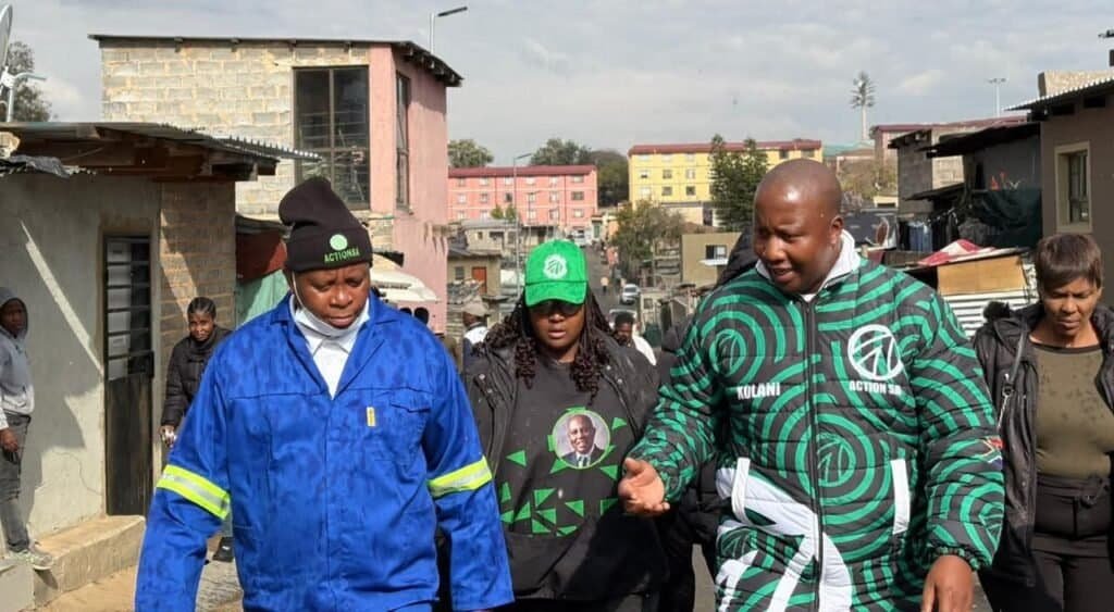 ActionSA Xolani Khumalo with Herman Mashaba