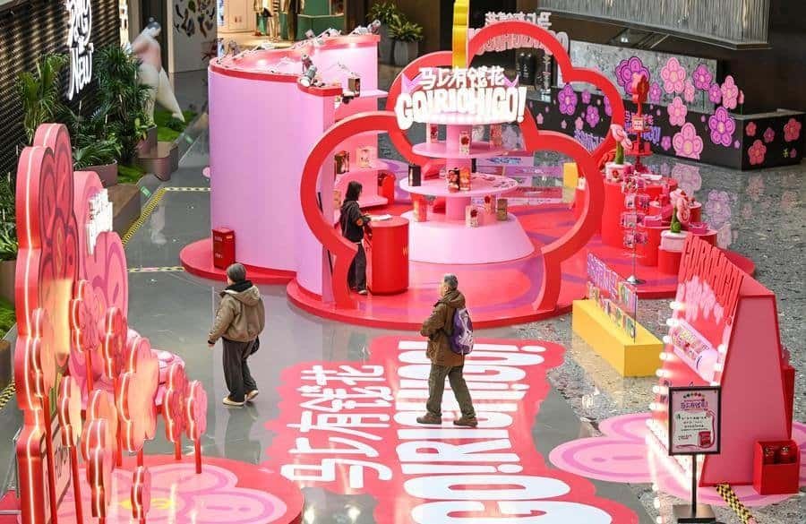 Customers visit a shopping mall in Beijing, capital of China, Feb. 11, 2026. (Xinhua/Chen Yehua)