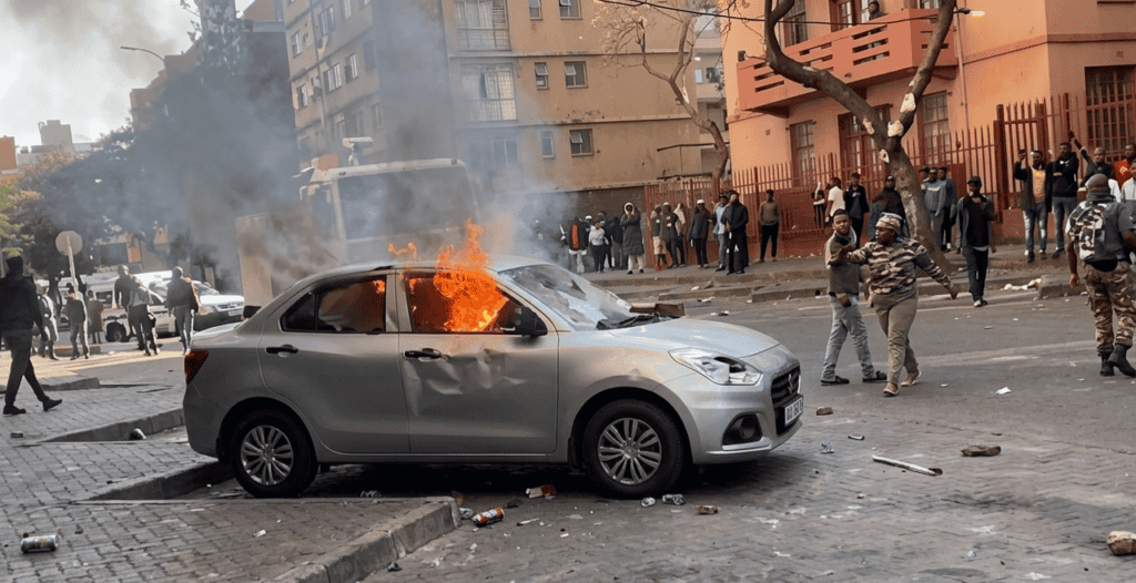 Hillbrow anti illegal immigration protest march