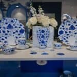 Chinese porcelain wares are seen at the official Jingdezhen porcelain flagship store in Istanbul, Türkiye, May 31, 2025. (Xinhua/Liu Lei)