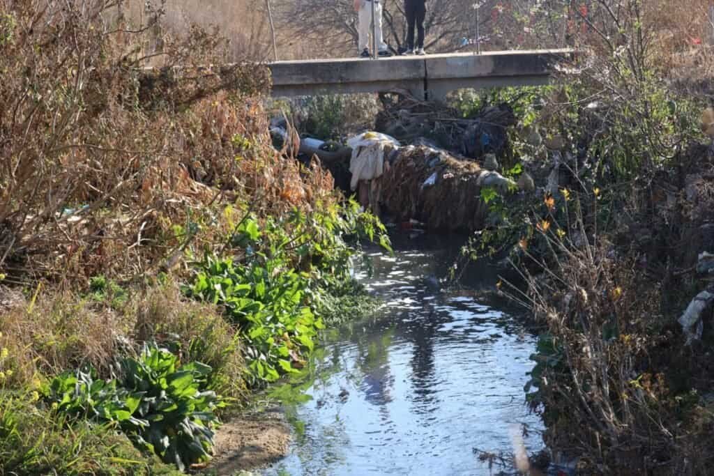This is a photo of the Klip River in Soweto. The pollution affecting the Klip River is compounded by the discharge of poorly treated sewage from Johannesburg’s wastewater treatment works at Olifantsvlei, Bushkoppies and Goudkoppies. Photo: Supplied