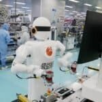 A robot works at a factory of LS City Technology (Jiangsu) Co., Ltd. in Yancheng City, east China's Jiangsu Province, July 25, 2026.   (Xinhua/Mao Jun)