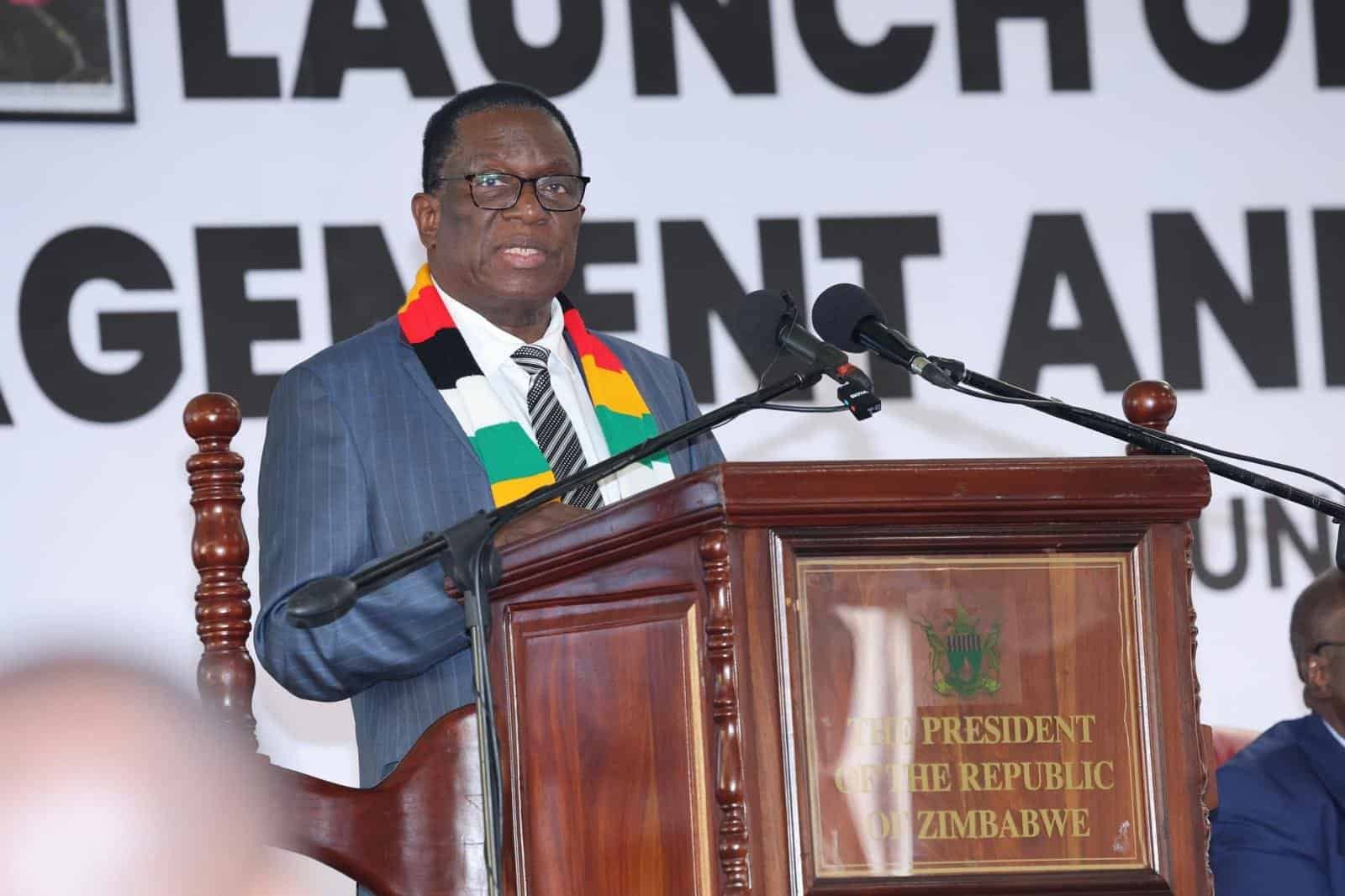 Zimbabwean President Emmerson Mnangagwa