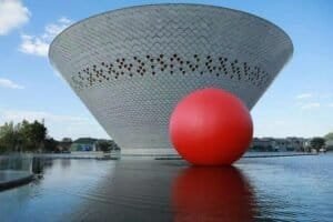 This photo taken on May 8, 2026 shows a bowl-shaped building in Jingdezhen, east China's Jiangxi Province. (Xinhua)