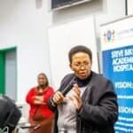 Gauteng Health MEC Faith Mazibuko at the Steve Biko Academic Hospital in Pretoria