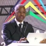 Cooperative Governance and Traditional Affairs Minister Velenkosini Hlabisa at the Sustainable Infrastructure Development Symposium South Africa (SIDSSA) 2026 at the Century City Conference Centre in Cape Town