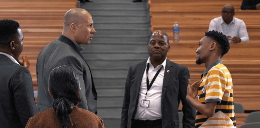 Stuart James Scharnick was arrested after allegedly threatening and intimidating Sowetan journalist Herman Moloi during proceedings at the Madlanga Commission in Pretoria