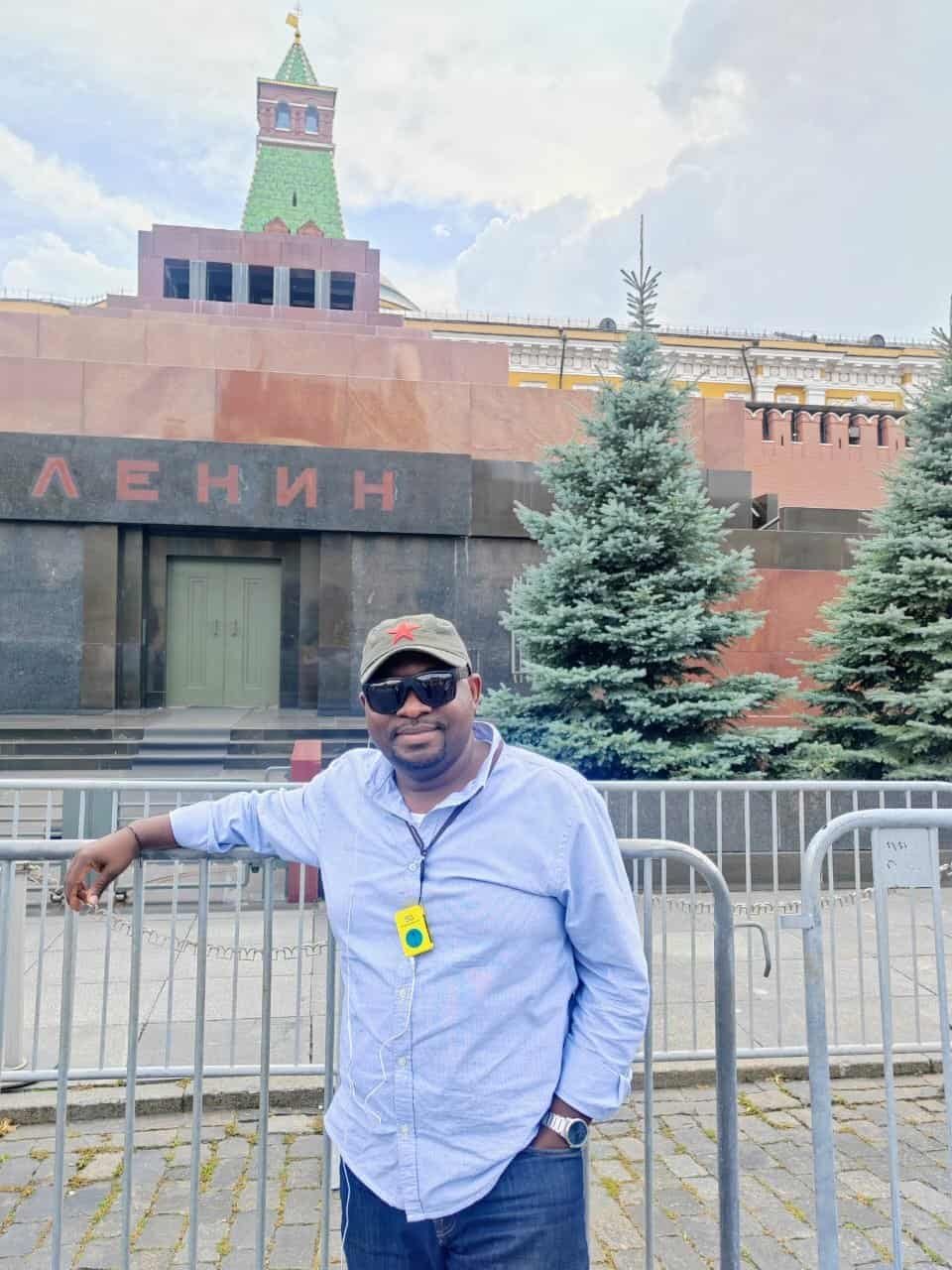 Kalumbu Lumpa at the Vladimir Lenin Mausoleum
