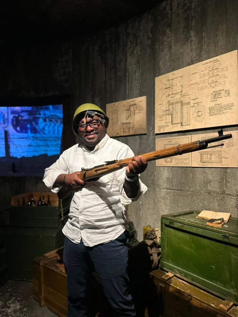 Kalumbu Lumpa at the Victory Museum in Moscow, Russia