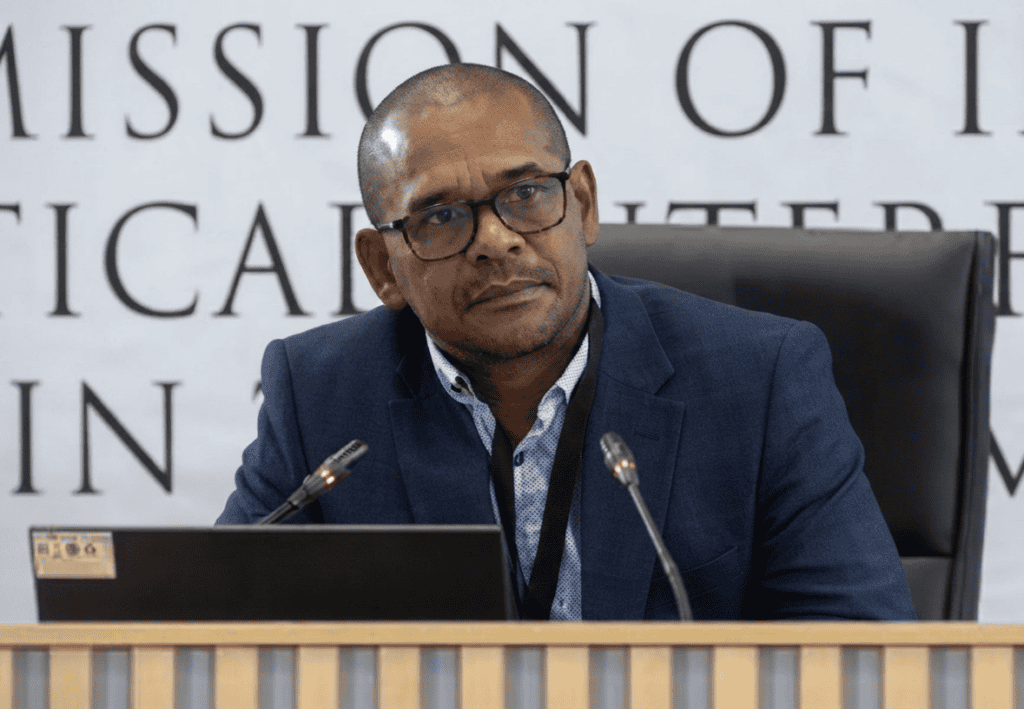 National Coloured Congress (NCC) leader Fadiel Adams at Madlanga Commission
