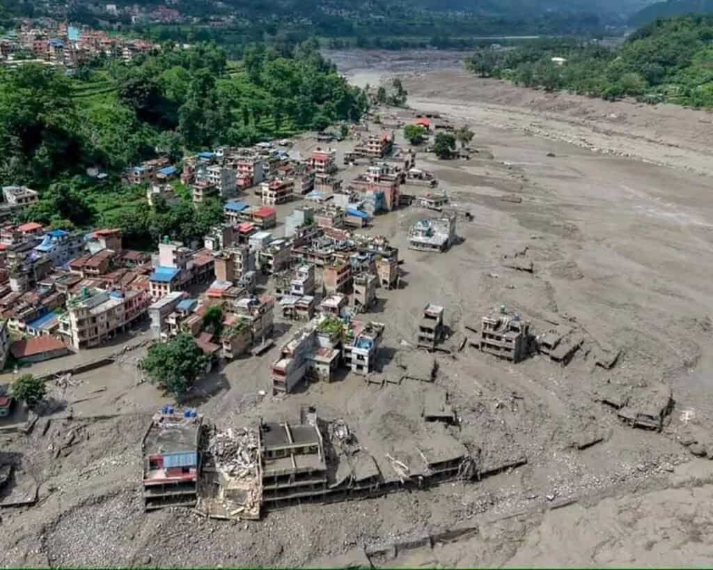 Four South Africans are among hundreds of people reported missing after catastrophic flash floods swept through northern Nepal near the border with Tibet. Photo: X