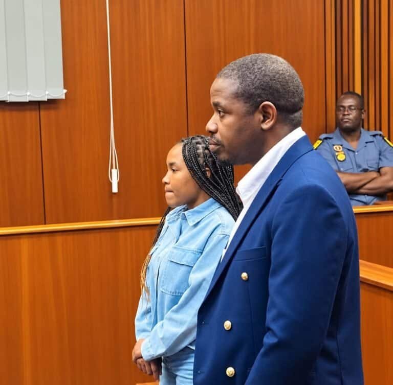 Peter Nonyane and attorney Charlotte Tibana.