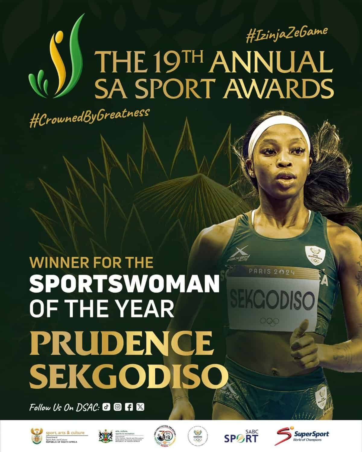 Prudence Sekgodiso Crowned Sportswoman of the Year