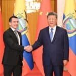 Chinese President Xi Jinping holds talks with President of the Republic of Ecuador Daniel Roy-Gilchrist Noboa Azín, who is on a state visit to China, at the Great Hall of the People in Beijing, capital of China, Aug. 18, 2026. (Xinhua/Li Xiang)
