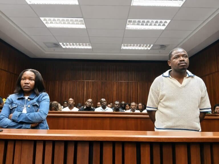 Tshwane Metropolitan Police Department (TMPD) officer Peter “Greater Gagash” Nonyane and attorney Charlotte Tibana.
