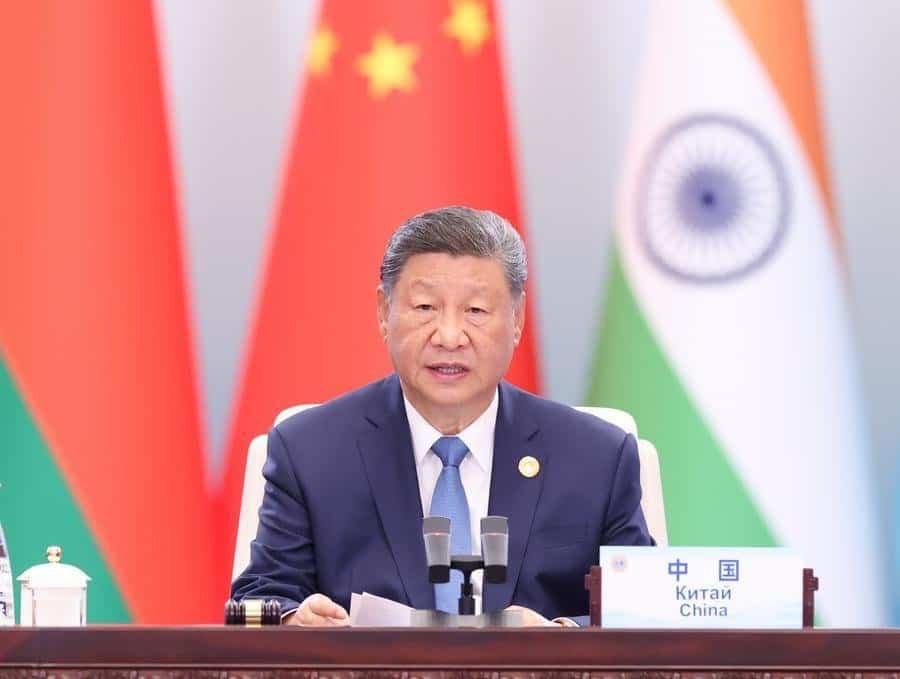 Chinese President Xi Jinping chairs the "Shanghai Cooperation Organisation (SCO) Plus" Meeting in Tianjin, north China, Sept. 1, 2025. (Xinhua/Huang Jingwen)