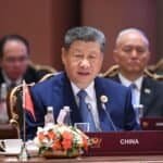 Chinese President Xi Jinping addresses the Session I of the 18th BRICS Summit in New Delhi, India, Sept. 12, 2026. (Xinhua/Yan Yan)
