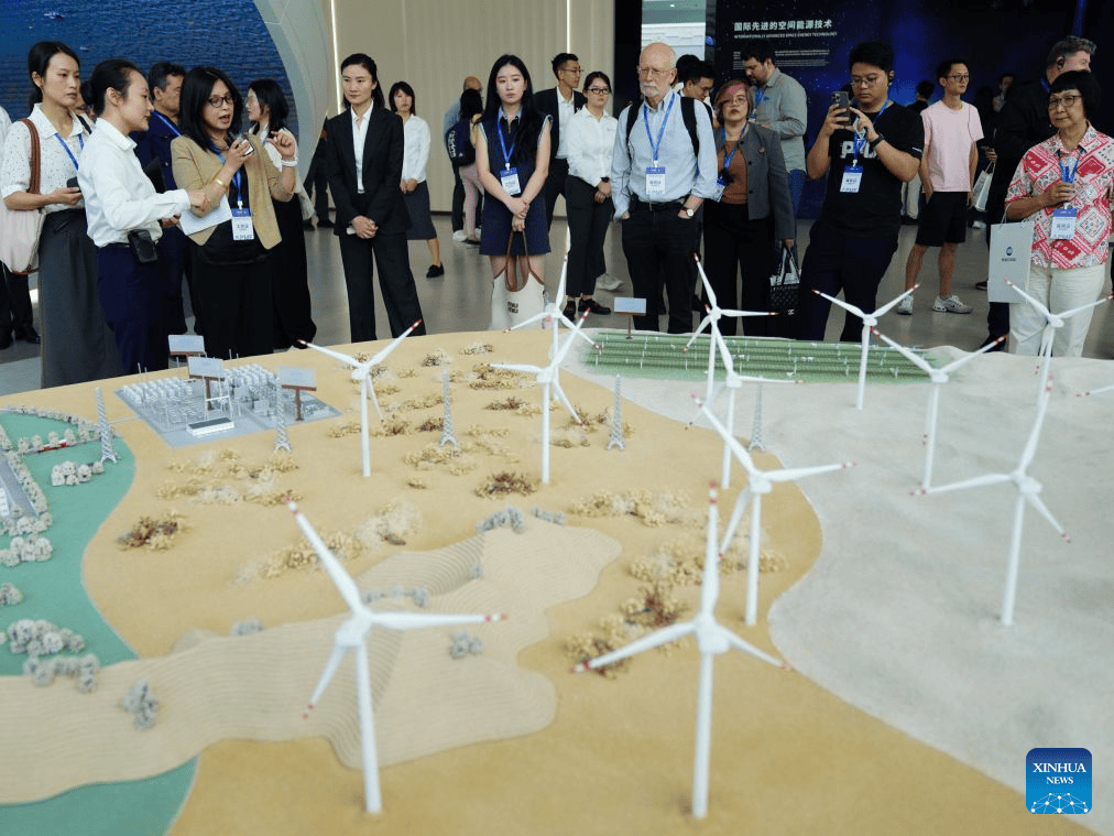 Guests visit Chinese wind turbine maker Mingyang Smart Energy Group in Zhongshan City, south China's Guangdong Province, Sept. 4, 2026.(Xinhua/Li An)