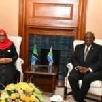 President Cyril Ramaphosa with Tanzanian President Samia Suluhu Hassan