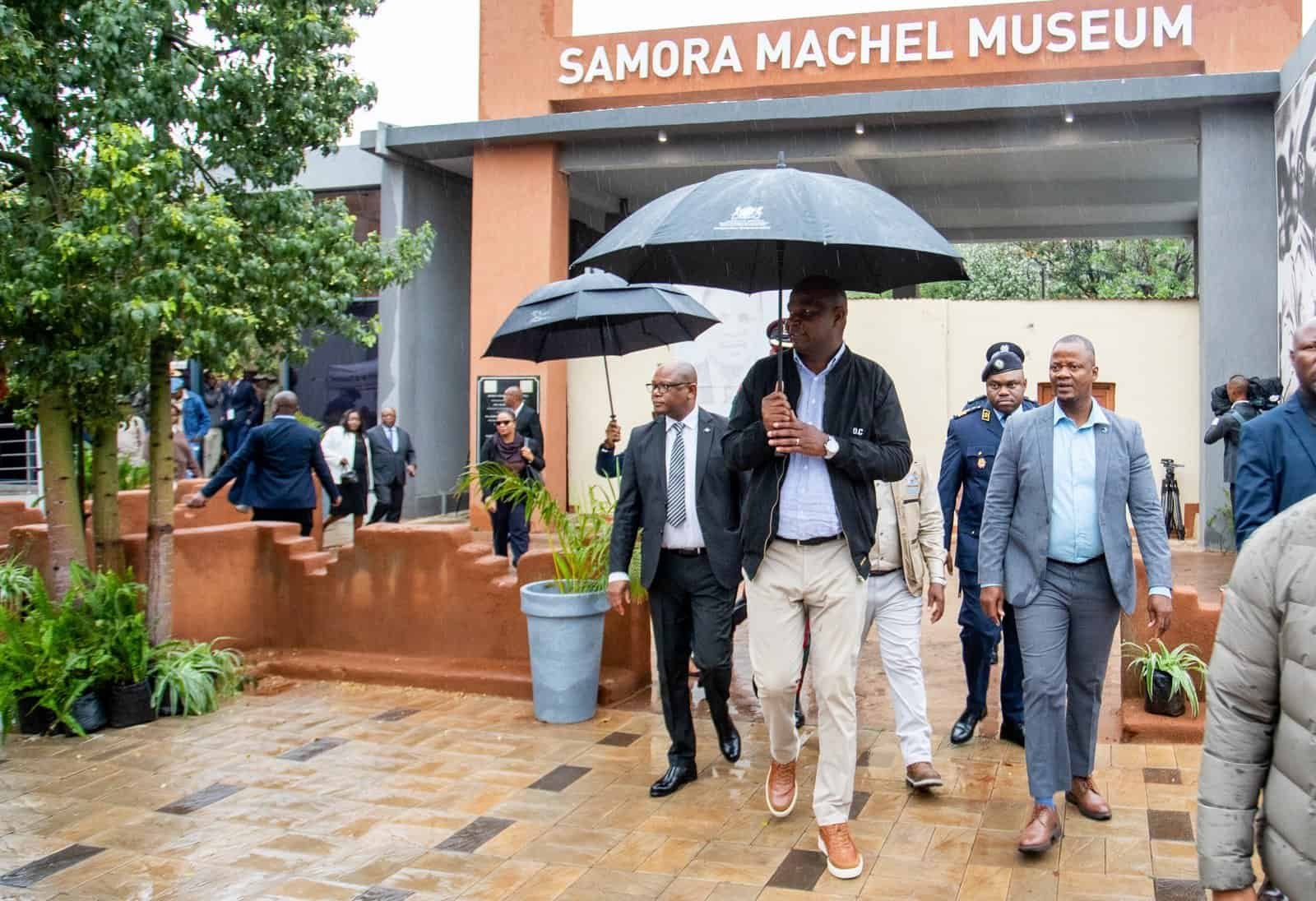 Mozambique President Daniel Chapo visits the Samora Machel Museum in Lobatse, Botswana. Photo: Supplied