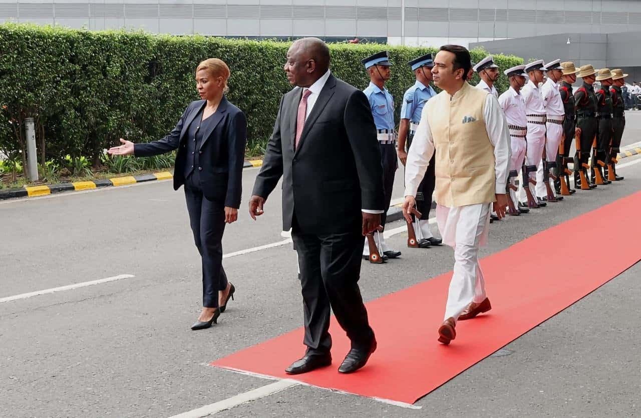 President Cyril Ramaphosa has arrived in New Delhi, India, ahead of the 18th BRICS Summit