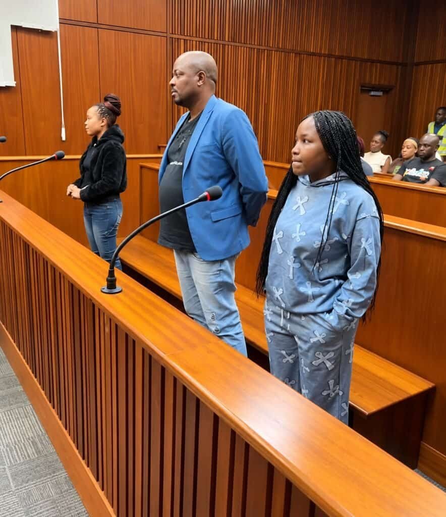 Rirhandzu Tibana, Jabulani Maluleke and Charlotte Tibana at the Polokwane Magistrate's Court. Photo: Supplied