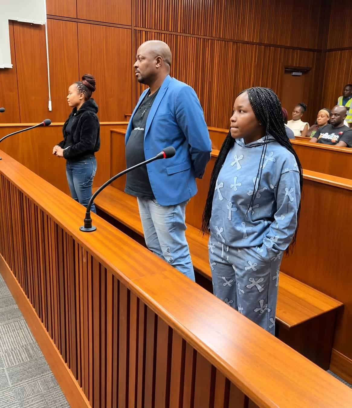 Rirhandzu Tibana, Jabulani Maluleke and Charlotte Tibana at the Polokwane Magistrate's Court. Photo: Supplied