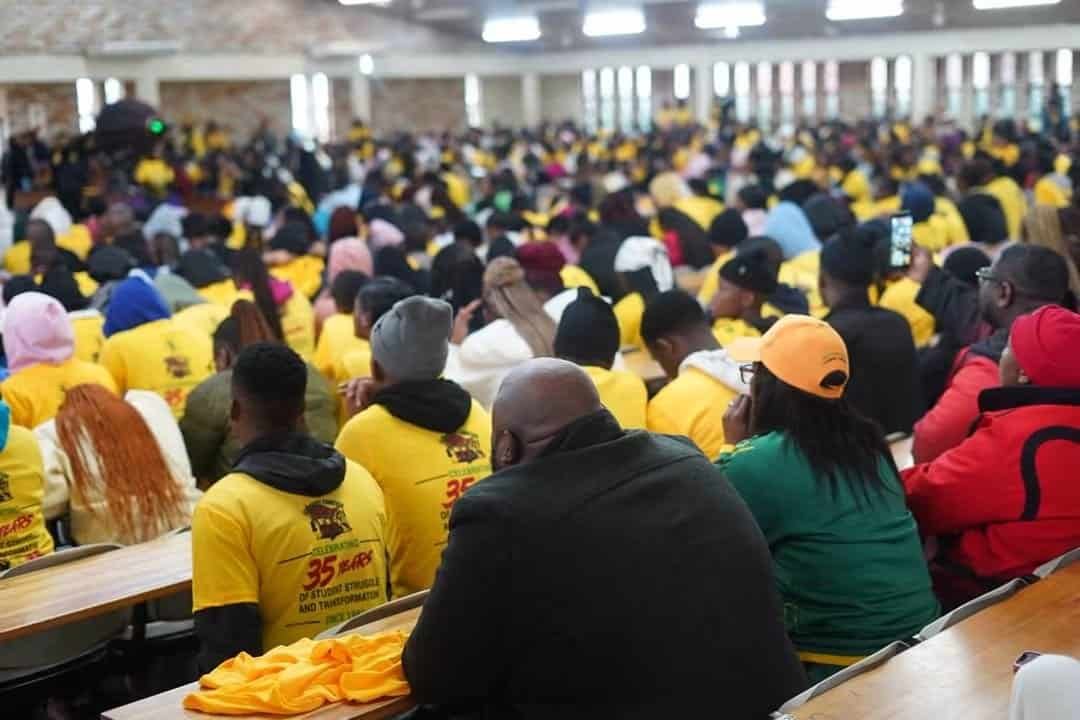 Members and supporters of the South African Students Congress (SASCO) celebrate the organisation's 35th anniversary on 06 September 2026.
