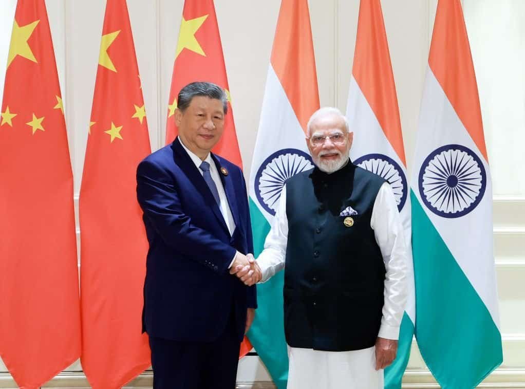 Chinese President Xi Jinping meets with Indian Prime Minister Narendra Modi on the sidelines of the 18th BRICS Summit in New Delhi, India, Sept. 12, 2026. (Xinhua/Wang Ye)
