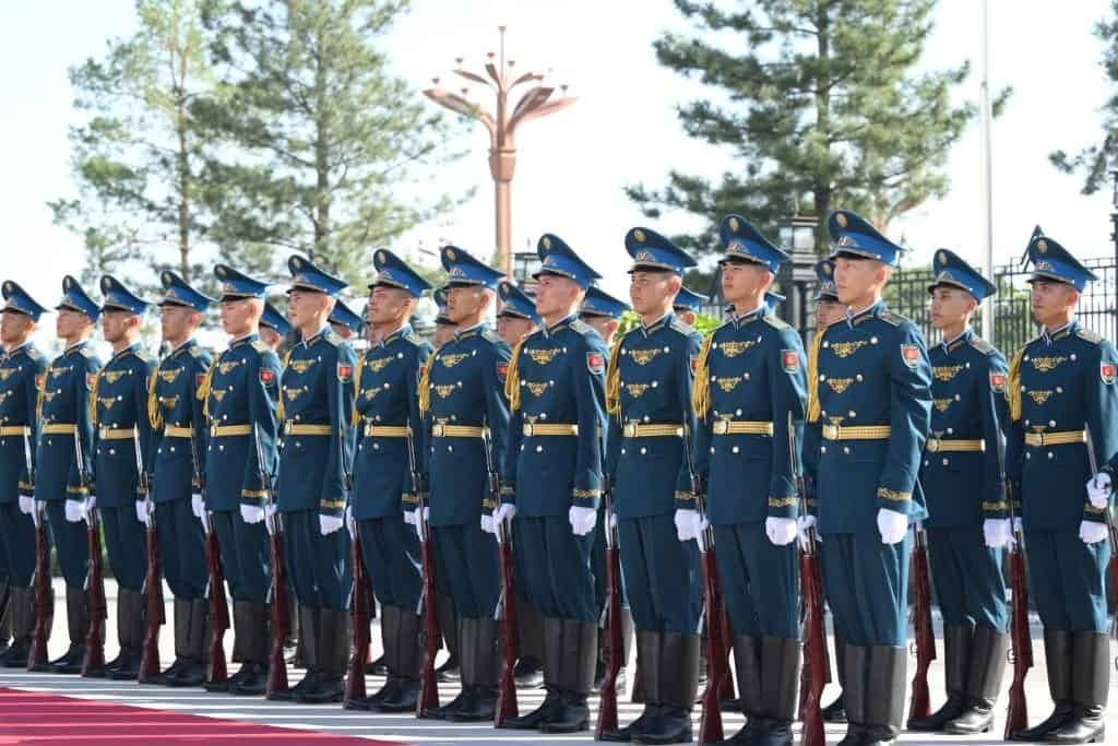 Chinese President Xi Jinping attends a welcome ceremony held by Kyrgyz President Sadyr Japarov in Bishkek, Kyrgyzstan, Aug. 31, 2026. (Xinhua/Xie Huanchi)