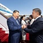 Chinese President Xi Jinping arrives in Bishkek for the Shanghai Cooperation Organisation (SCO) Summit 2026 and a state visit to Kyrgyzstan upon the invitation of President Sadyr Japarov of Kyrgyzstan, Aug. 30, 2026. (Xinhua/Xie Huanchi)