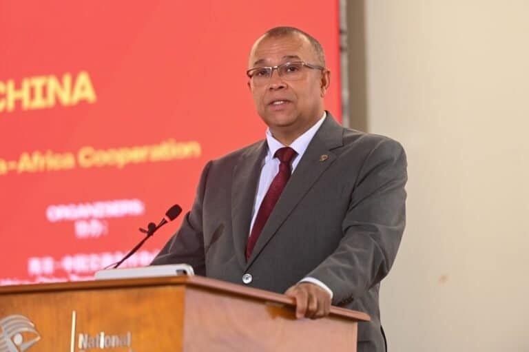 Cedric Frolick, South African National Assembly House Chairperson for Committees, Oversight and Participation, speaks at the “Governance of China” seminar in Pretoria, South Africa, on 9 October. Photo: Supplied