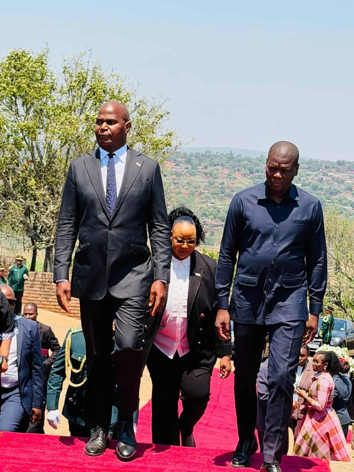 Minister Ronald Lamola joined Mozambican President Daniel Francisco Chapo and other officials from South Africa and Mozambique at the Samora Machel Monument in Mbuzini to pay tribute to the late former Mozambican President Samora Machel and the 34 others who lost their lives in the 1986 plane crash. Photo: GCIS